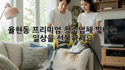 ✨ 율현동 프리미엄 청소업체, 빛나는 일상을 선물하세요! 🎁